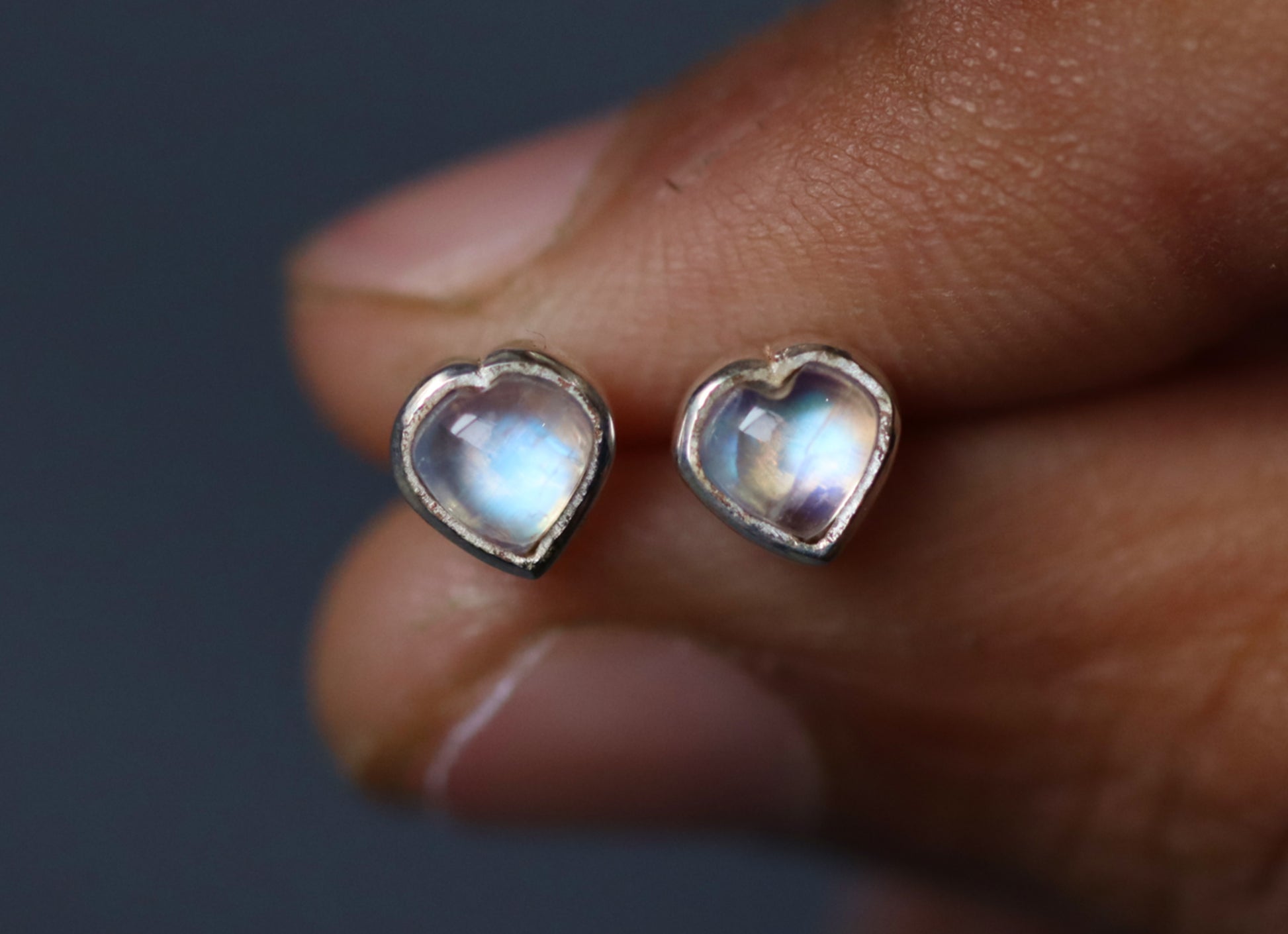 heart shape studs