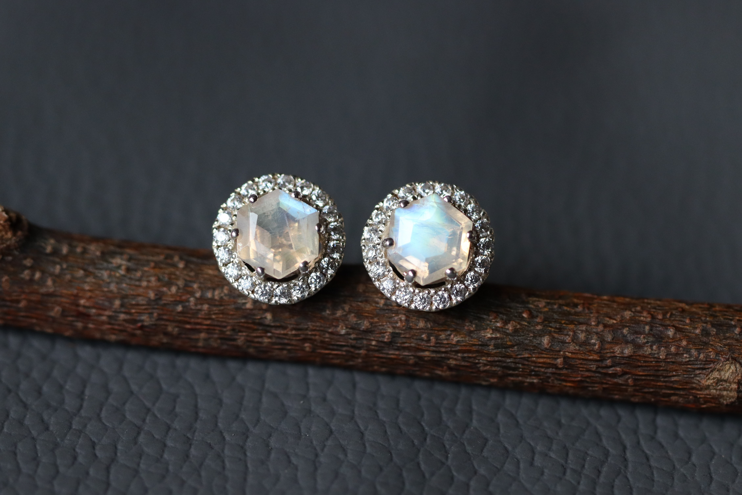 moonstone studs